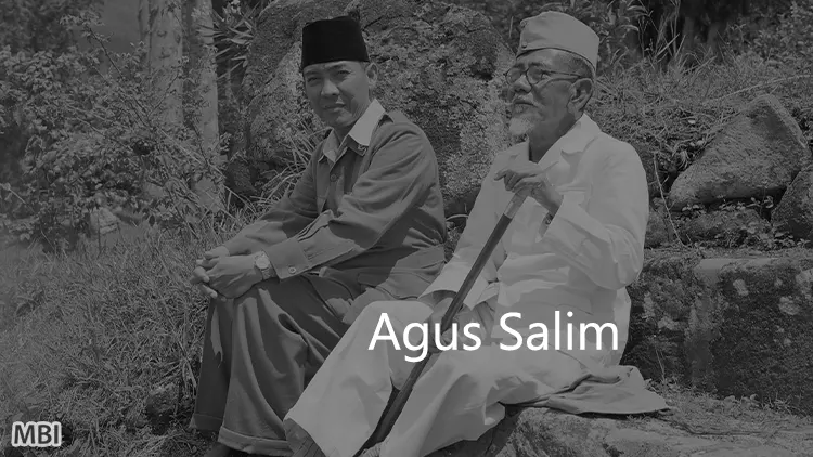 Potret Agus Salim bersama Ir Soekarno